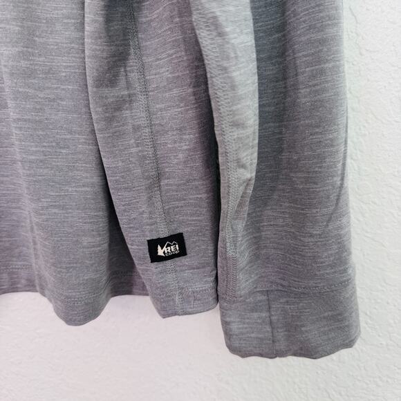 REI Active Pursuits Shirt Mens Large Activewear Layer UPF 50 Thumbholes Gray NEW - Picture 6 of 10